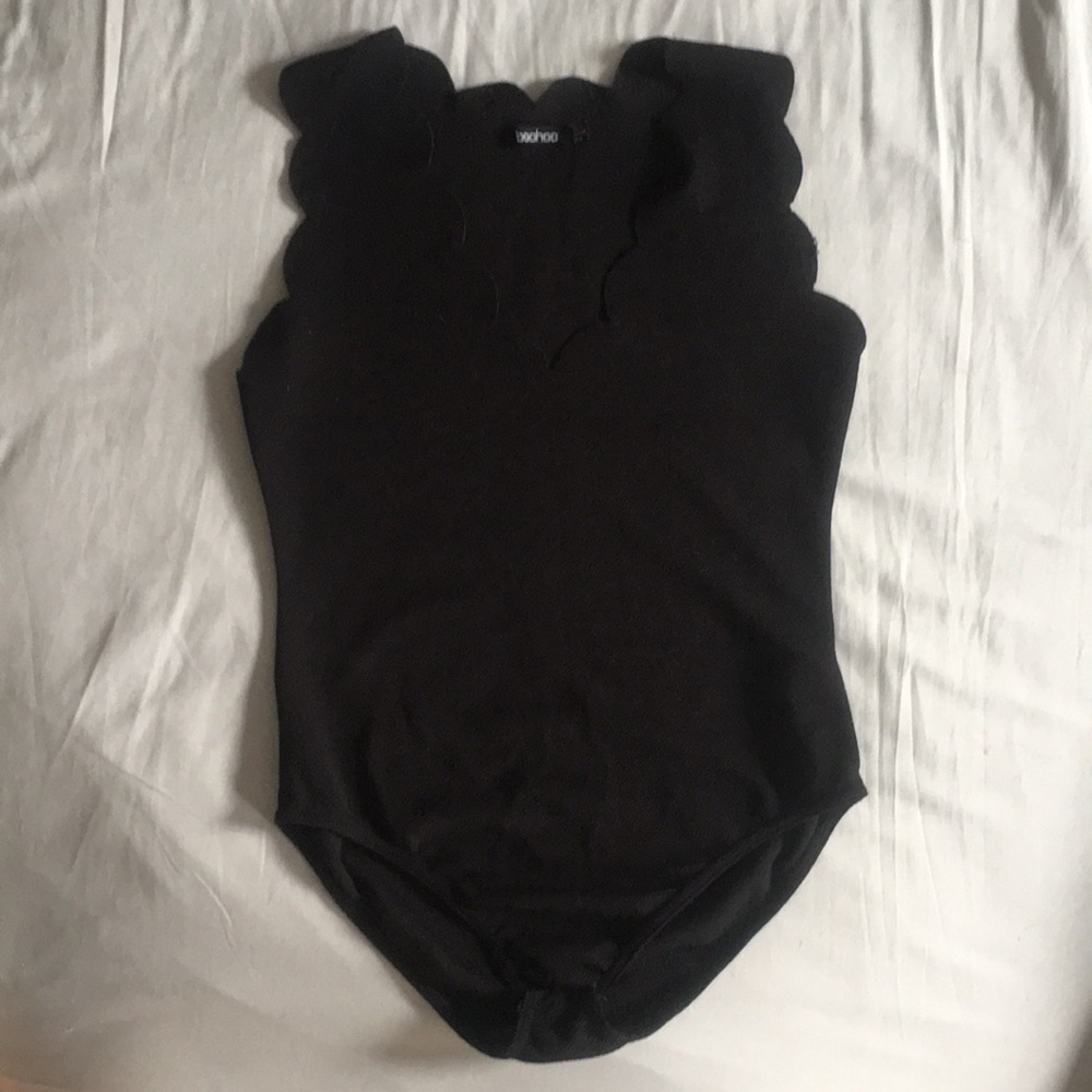 Scallop Detailed Boohoo Bodysuit